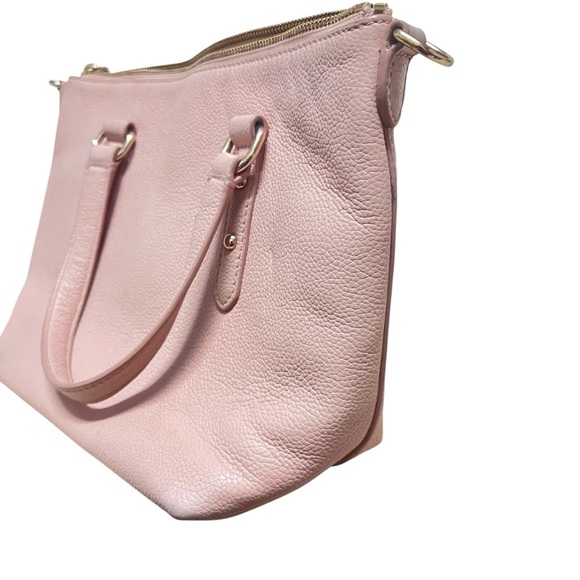 Kate Spade Women's Pink Larchmont Avenue Evangelie Leather Small Penny Satchel - Picture 5 of 16